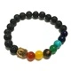 Lava Stone Bracelet - Buddha Chakra