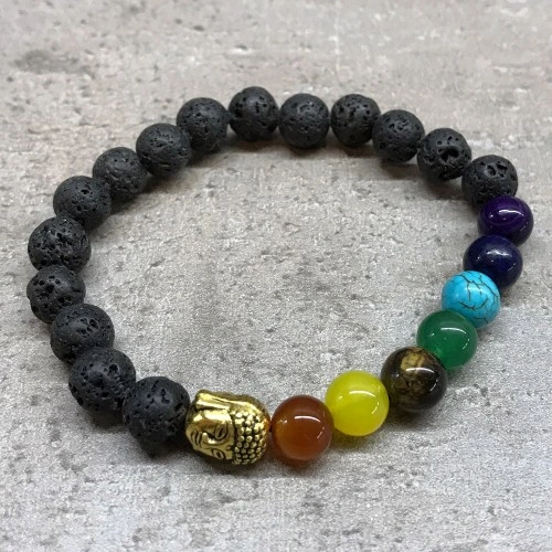 Lava Stone Bracelet - Buddha Chakra ➤ топ цена ➤ sorbe.bg