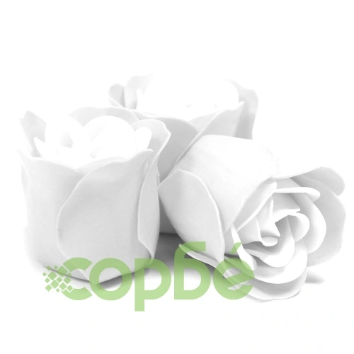Set of 3 Soap Flower Heart Box - White ➤ топ цена ➤ sorbe.bg