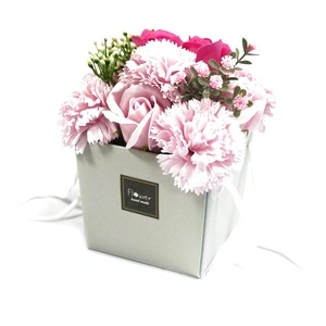 Soap Flower Bouqet - Pink Rose and Carnation
