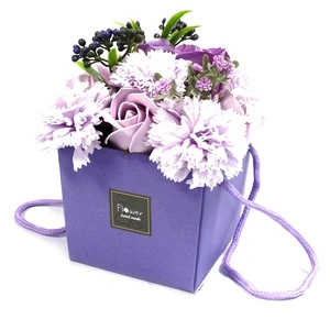 Soap Flower Bouqet - Lavender Rose and Carnation