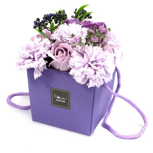 Soap Flower Bouqet - Lavender Rose and Carnation ➤ топ цена ➤ sorbe.bg