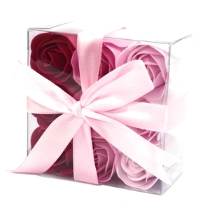 Set of 9 Soap Flowers - Pink  Roses