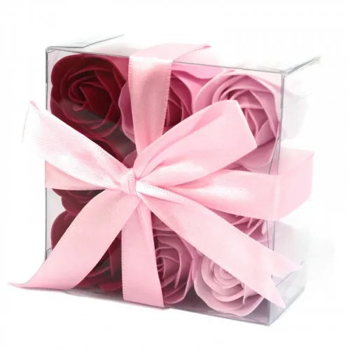 Set of 9 Soap Flowers - Pink  Roses ➤ топ цена ➤ sorbe.bg