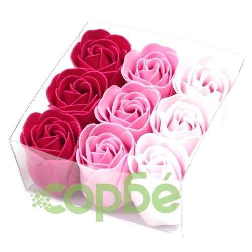 Set of 9 Soap Flowers - Pink  Roses ➤ топ цена ➤ sorbe.bg