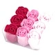 Set of 9 Soap Flowers - Pink  Roses