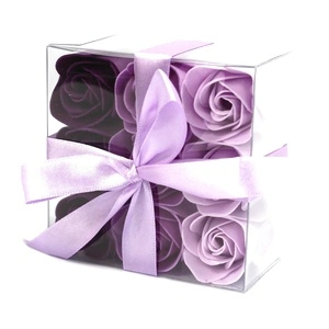 Set of 9 Soap Flower - Lavender Roses