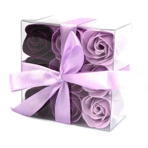 Set of 9 Soap Flower - Lavender Roses ➤ топ цена ➤ sorbe.bg