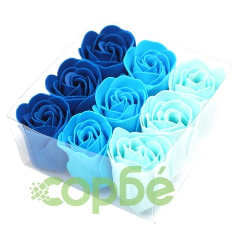 Set of 9 Soap Flowers - Blue Wedding Roses на топ цена от sorbe.bg Set of 9 Soap Flowers - Blue Wedding Roses ➤ топ цена ➤ sorbe.bg