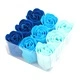 Set of 9 Soap Flowers - Blue Wedding Roses Set of 9 Soap Flowers - Blue Wedding Roses