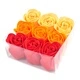 Set of 9 Soap Flower Box - Peach Roses