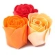 Set of 9 Soap Flower Box - Peach Roses