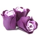 Set of 3 Soap Flower Heart Box - Lavender Roses