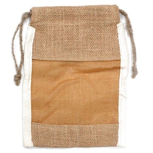 Med Washed Jute Pouch - 21x15cm