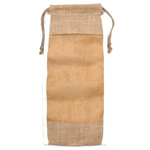 Long Washed Jute Pouch - 35x15cm