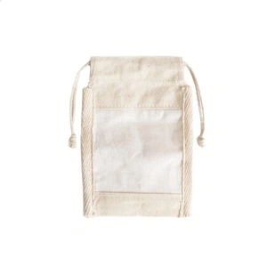 Small Cotton Window Pouch - 10x15cm