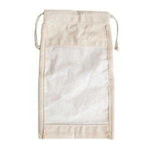 Lrg Cotton Window Pouch - 26x15cm
