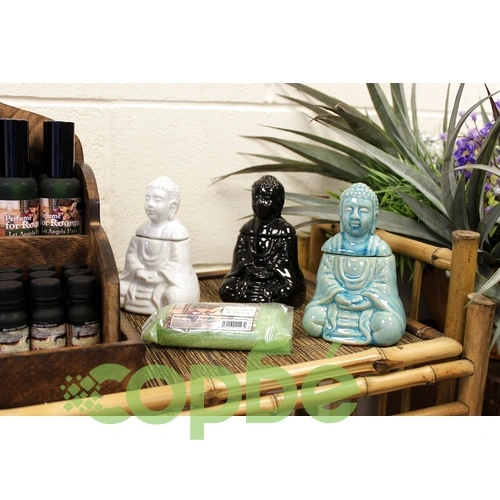 Sitting Buddha Oil Burner - White ➤ топ цена ➤ sorbe.bg