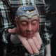 Buddha Oil Burner - Rose and Teal