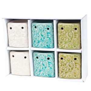 Classic Small Square Floral Oil Burners (aast)