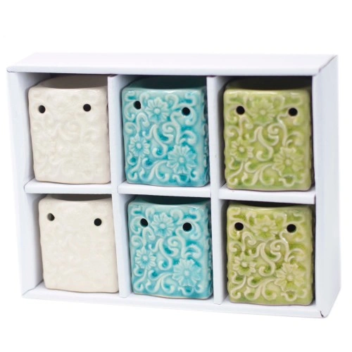 Classic Small Square Floral Oil Burners (aast) ➤ топ цена ➤ sorbe.bg