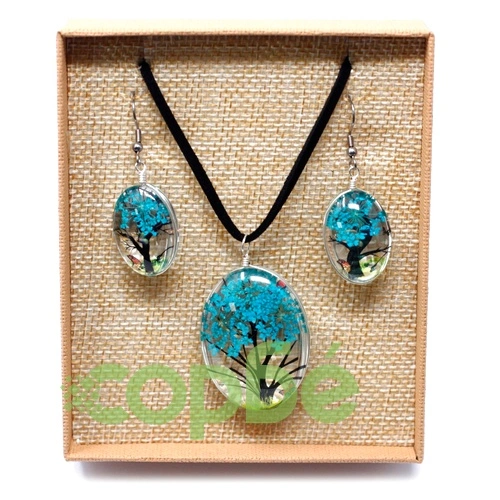 Pressed Flowers - Tree of Life set - Teal ➤ топ цена ➤ sorbe.bg