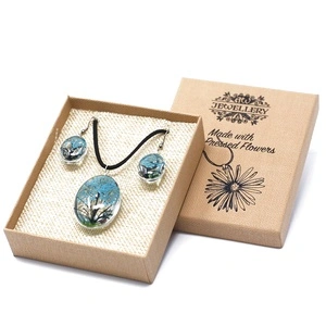 Pressed Flowers - Tree of Life set - Teal