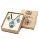 Pressed Flowers - Tree of Life set - Teal