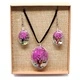 Pressed Flowers - Tree of Life set - Bright Pink