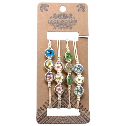 Pressed Flowers - Tri-Flower Braclet ➤ топ цена ➤ sorbe.bg