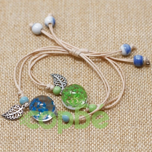Pressed Flowers - Pretty Flower and Leaf Braclet ➤ топ цена ➤ sorbe.bg