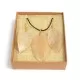 Necklace and Earring Set - Bravery Leaf - Gold