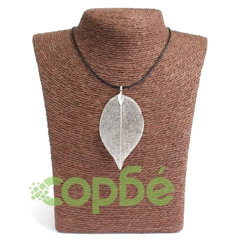 Necklace - Bravery Leaf - Silver ➤ топ цена ➤ sorbe.bg