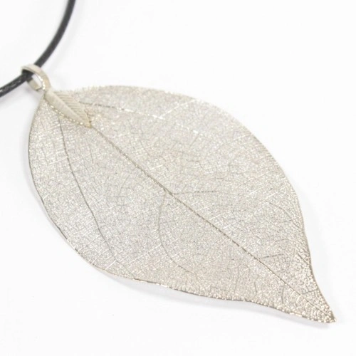 Necklace - Bravery Leaf - Silver ➤ топ цена ➤ sorbe.bg
