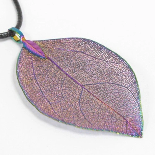 Necklace - Bravery Leaf - Lavender ➤ топ цена ➤ sorbe.bg