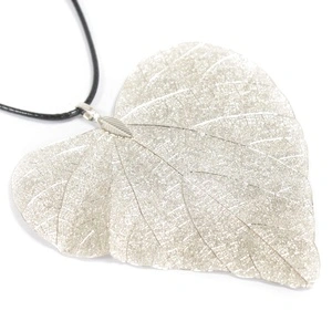 Necklace - Heart Leaf - Silver