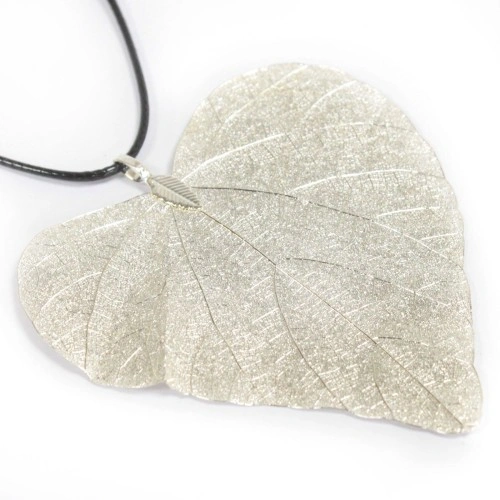 Necklace - Heart Leaf - Silver ➤ топ цена ➤ sorbe.bg