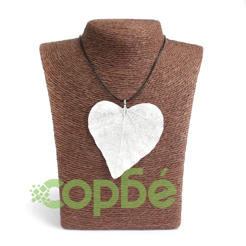 Necklace - Heart Leaf - Silver ➤ топ цена ➤ sorbe.bg