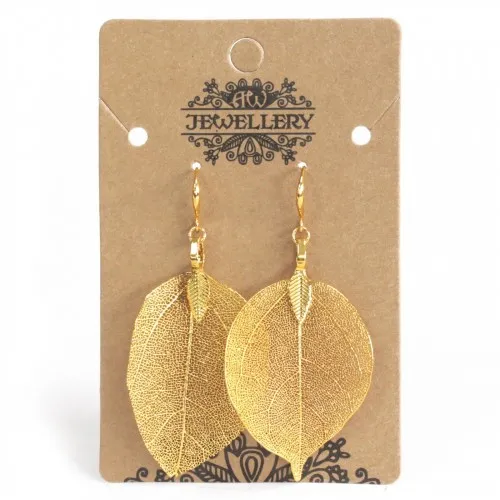 Earrings - Bravery Leaf - Gold на топ цена от sorbe.bg Earrings - Bravery Leaf - Gold ➤ топ цена ➤ sorbe.bg