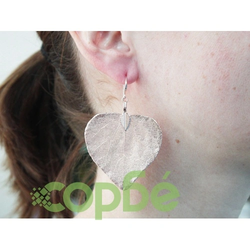Earrings - Heart Leaf - Silver ➤ топ цена ➤ sorbe.bg