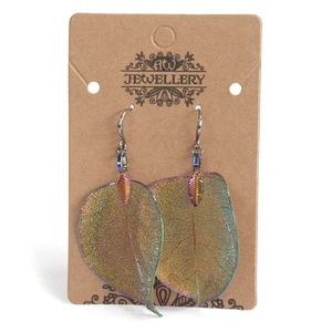 Earrings - Bravery Leaf - Pink Gold