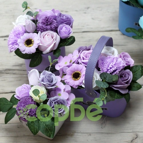 Bouquet Petite Basket - Soft Lavender ➤ топ цена ➤ sorbe.bg