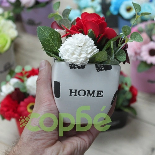 Bouquet Petite Flower Pot  - Peaceful Pink ➤ топ цена ➤ sorbe.bg