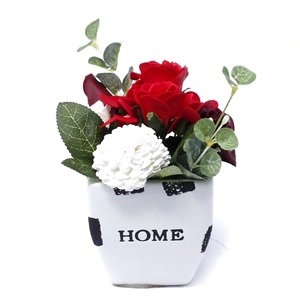 Bouquet Petite Flower Pot  - Rich Reds