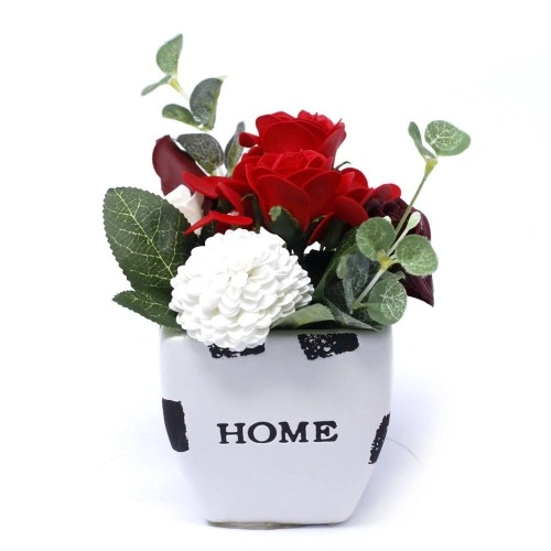 Bouquet Petite Flower Pot  - Rich Reds ➤ топ цена ➤ sorbe.bg