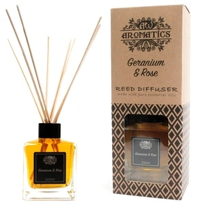 200ml Geranium and Rose Essential Oil Reed Diffuser