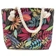 Rope Handle Bag - Red And Blue Flowers