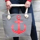 Rope Handle Bag - Red Anchor