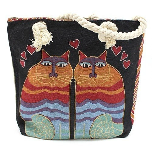 Rope Handle Bag - Two Cats ➤ топ цена ➤ sorbe.bg