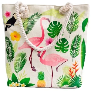 Rope Handle Bag - Flamingo and More